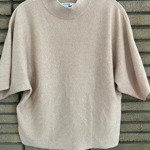 Chico's Sweater Women's Size 1 Shimmer Short Sleeve Pullover Dolman